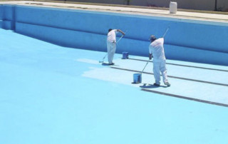 pintura ideal para decorar y proteger la piscina en color azul
